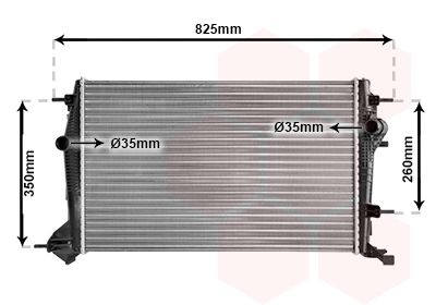 VAN WEZEL Radiaator,mootorijahutus 43002414